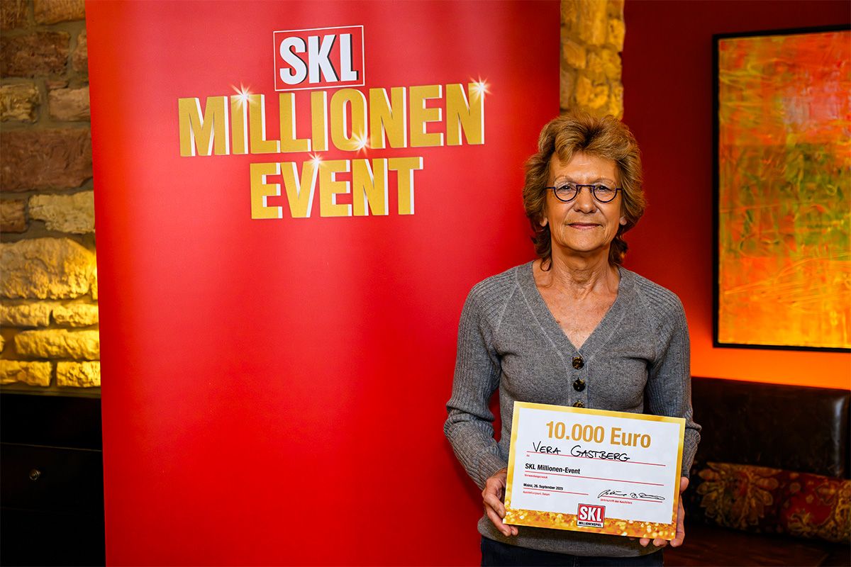 Glöckle-Mitspielerin freut sich über 10.000 € beim SKL-Millionen-Event in Mainz