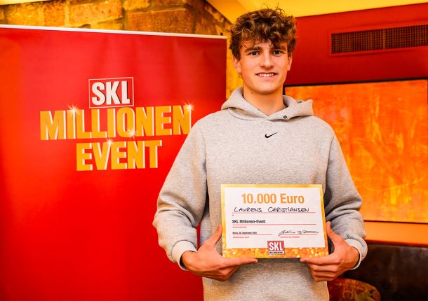 Glöckle-Mitspieler freut sich über 10.000 € beim SKL-Millionen-Event