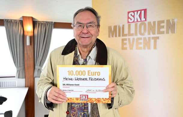Glöckle-Mitspieler freut sich über 10.000 € Gewinn beim SKL-Millionen-Event in Konstanz