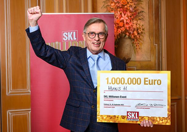 Neu-Millionär und Glöckle-Mitspieler Hans H. freut sich über seinen Millionengewinn