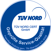 TÜV Nord zeichnet den NKL Peters Kundenservice mit dem Zertifikat für geprüfte Service-Qualität aus.