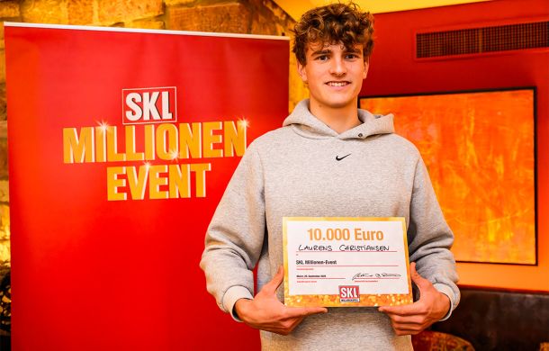 Glöckle-Mitspieler freut sich über 10.000 € beim SKL-Millionen-Event