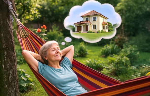 Frau träumt vom großen Gewinn