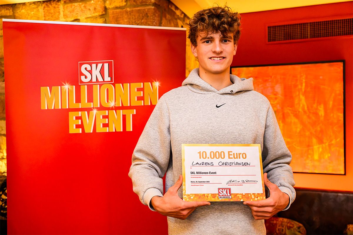 Glöckle-Mitspieler freut sich über 10.000 € beim SKL-Millionen-Event