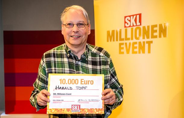Glöckle-Mitspieler Harald Topf gewinnt 10.000 € beim SKL Millionen-Event