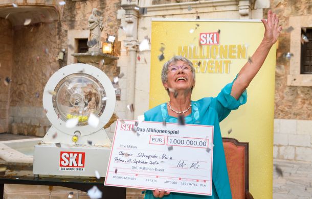 SKL Milionenevent Gewinnerin in Mallorca Frau Munz