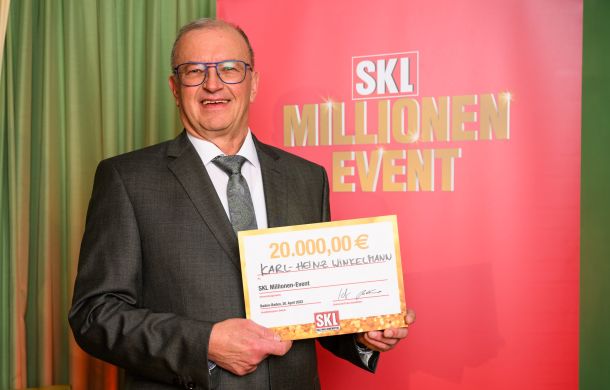 SKL Millionen Event Gewinner Herr Winkelmann mit 20.000 Euro