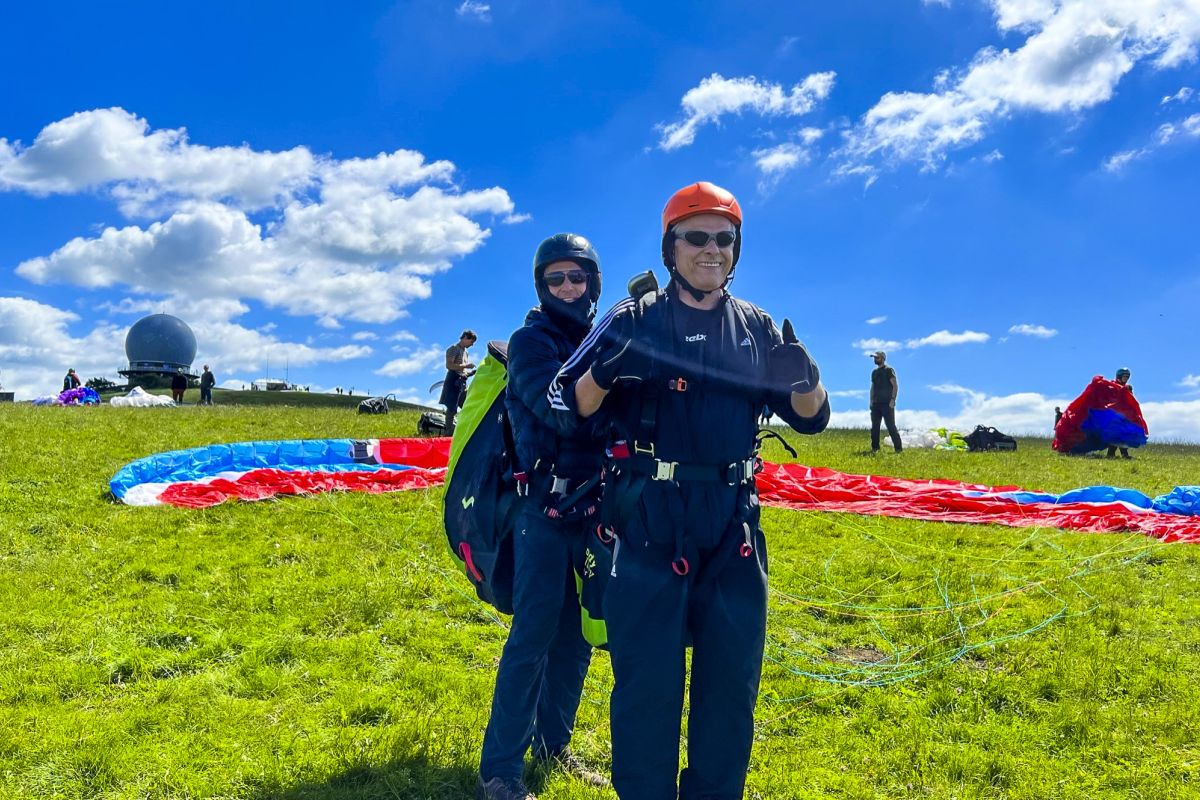 Gloeckle Glücksmomente Gewinner beim Gleitschirmflug