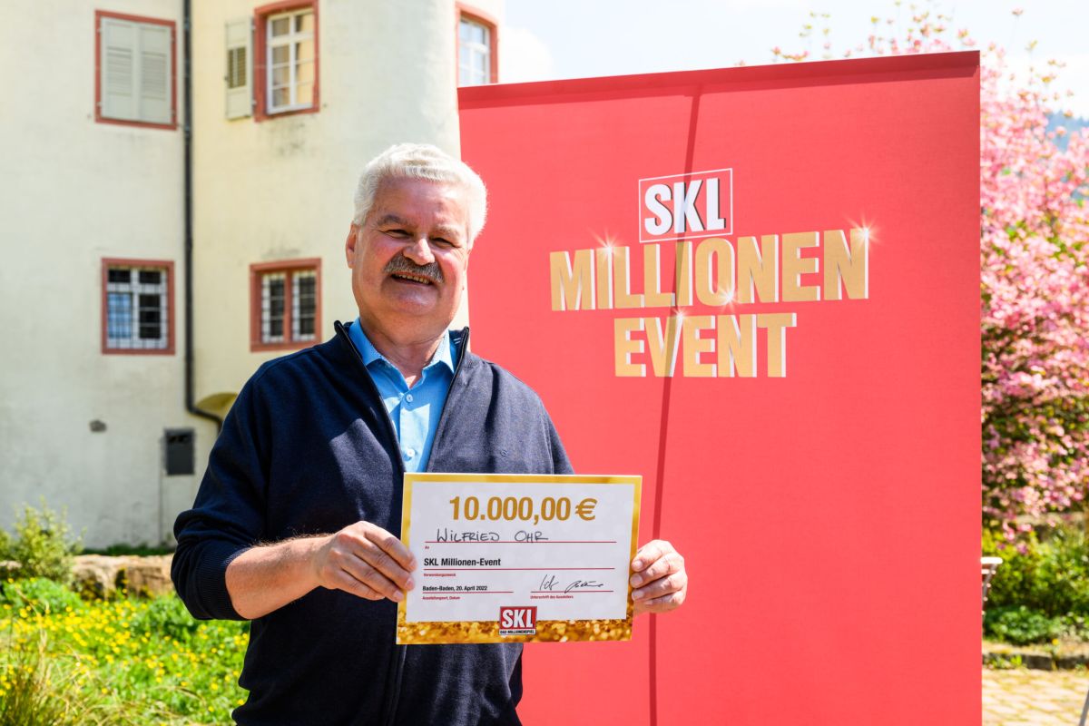 SKL Millionen Event Gewinner Herr Ohr mit einem 10.000 Euro Gewinn