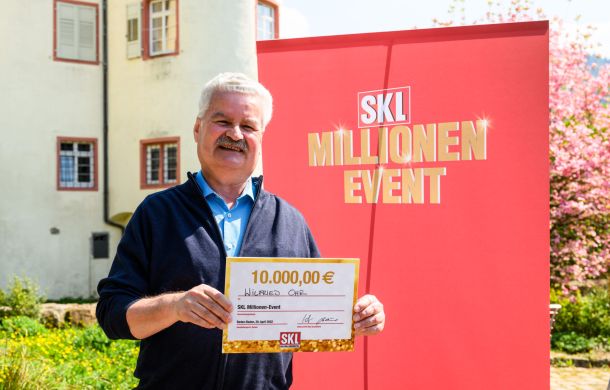 SKL Millionen Event Gewinner Herr Ohr mit einem 10.000 Euro Gewinn