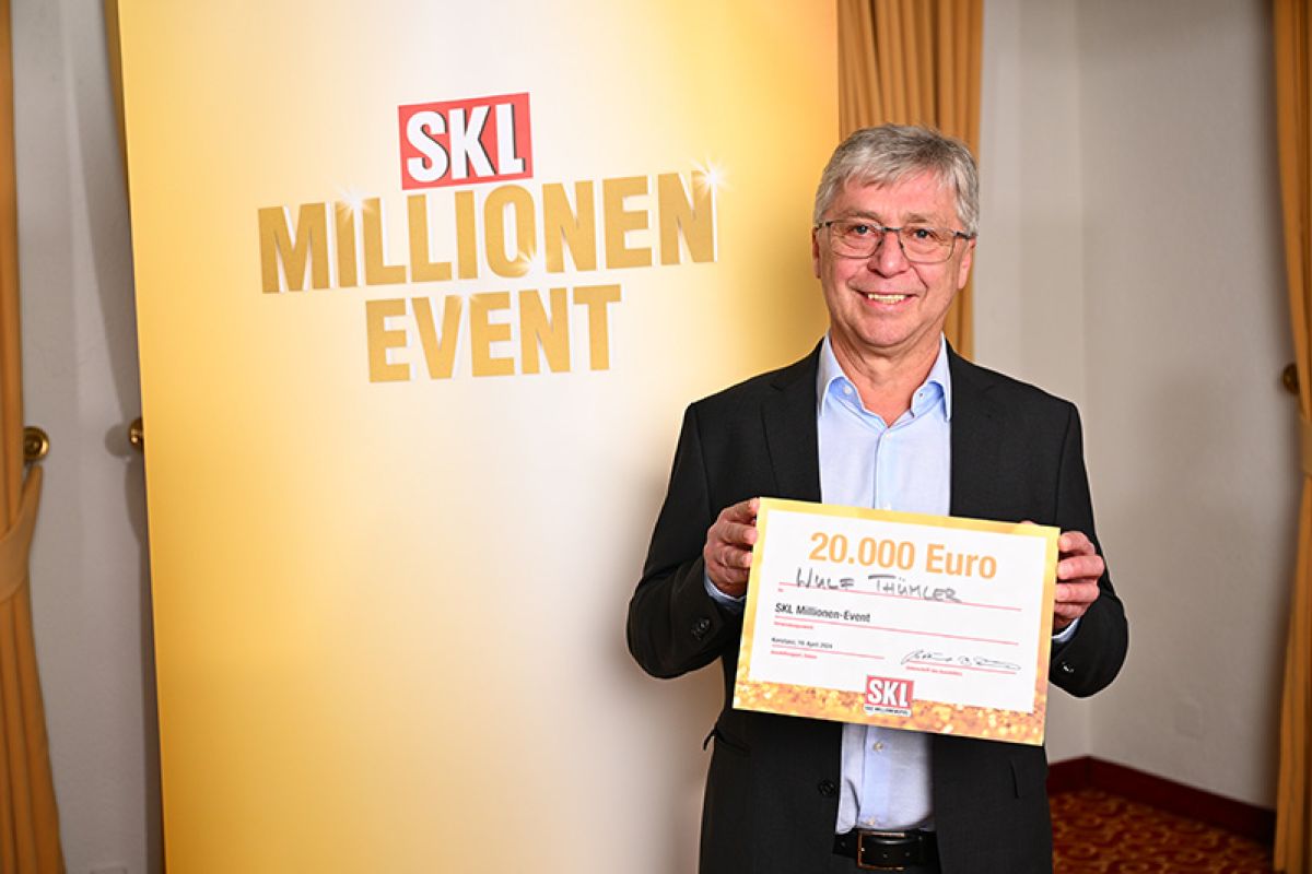 Glöckle-Mitspieler Wulf Thümler freut sich über 20.000 € Gewinn