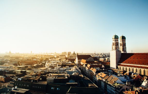 Stadt München von oben